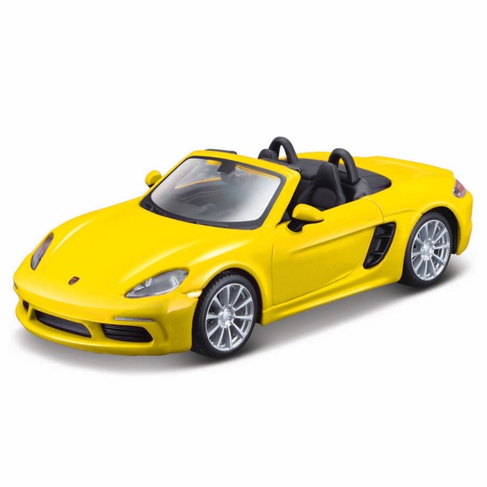 Машинка Bburago Porsche 718 Boxster, Die-Cast, 1:32, цвет красный bburago 1 24 porsche 718 boxster blue roadster convertible simulation alloy car model collect gifts toy
