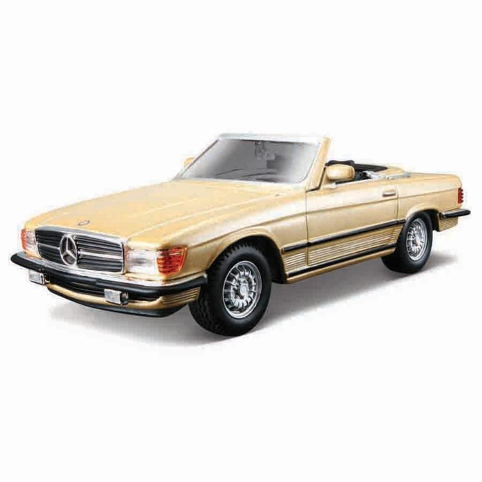 bburago 1 32 scale mercedes benz 450 sl 1977 alloy luxury vehicle diecast cars model toy collection gift Машинка Bburago Mercedes-Benz 450 Sl (1977), Die-Cast, 1:32, цвет золотой