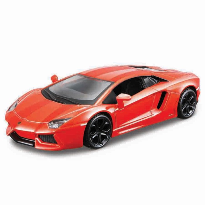 цена Машинка Bburago Lamborghini Aventador Coupé, Die-Cast, 1:32, цвет оранжевый