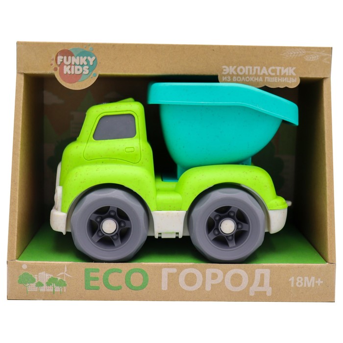 Эко-машинка Funky Toys «Грузовик», цвет зелёный, 18 см