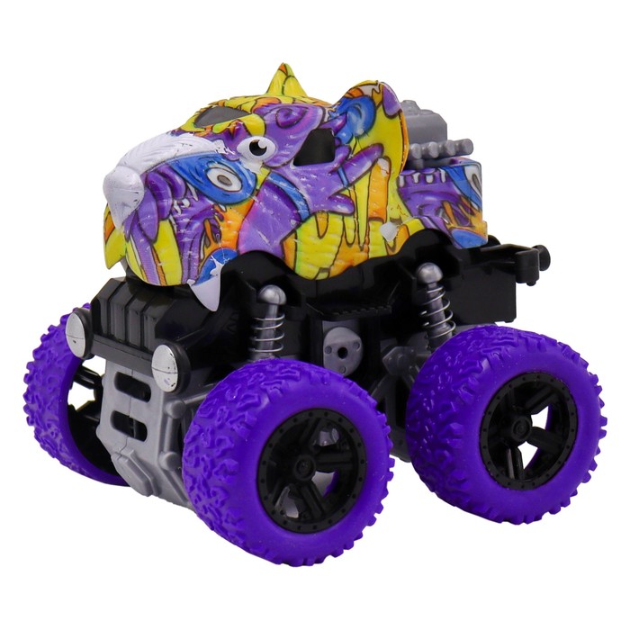 

Машинка фрикционная Funky Toys «Тигр», 4х4, рессоры, цвет фиолетовый