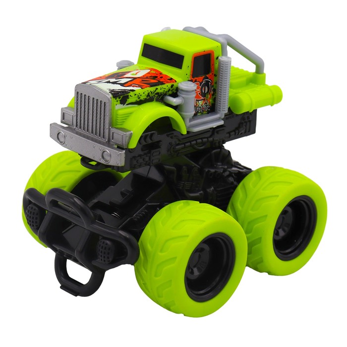 Машинка фрикционная Funky Toys «Фура», с краш-эффектом, 4х4, цвет зелёный