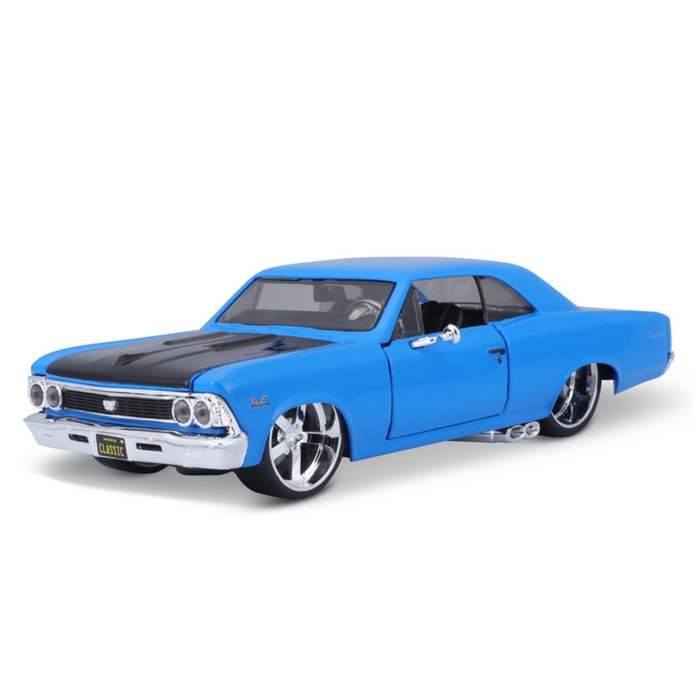 

Машинка Maisto Die-Cast 1966 Chevelle SS 396, открывающиеся двери, 1:24, цвет синий