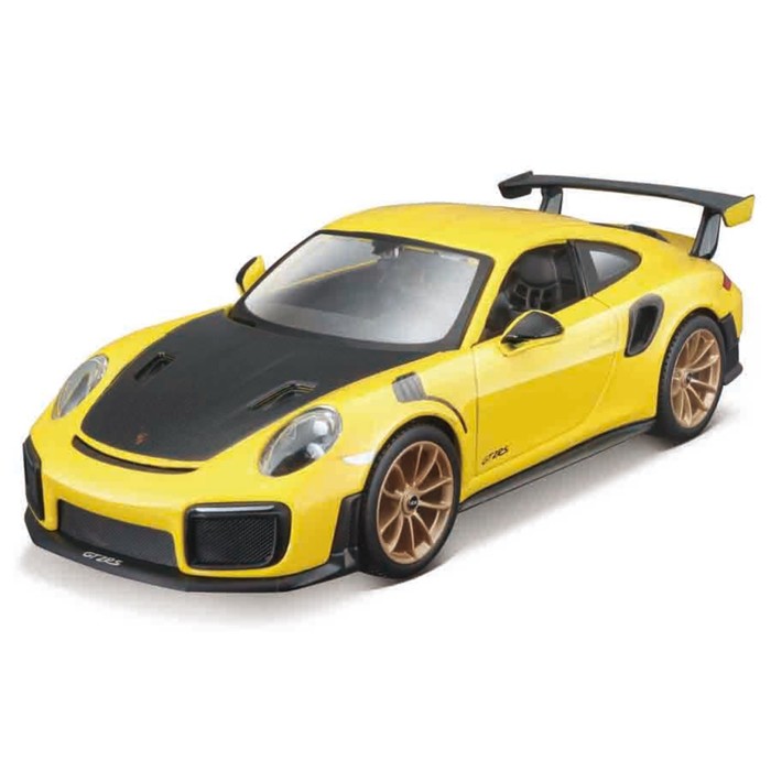 Машинка Maisto Die-Cast Porsche 911 GT2 RS, с отвёрткой, 1:24, цвет чёрно-жёлтый maisto 1 18 porsche 911 gt3 2023
