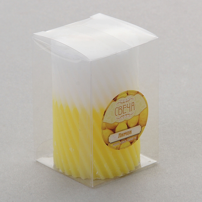 Свеча восковая "Спираль", аромат лимон