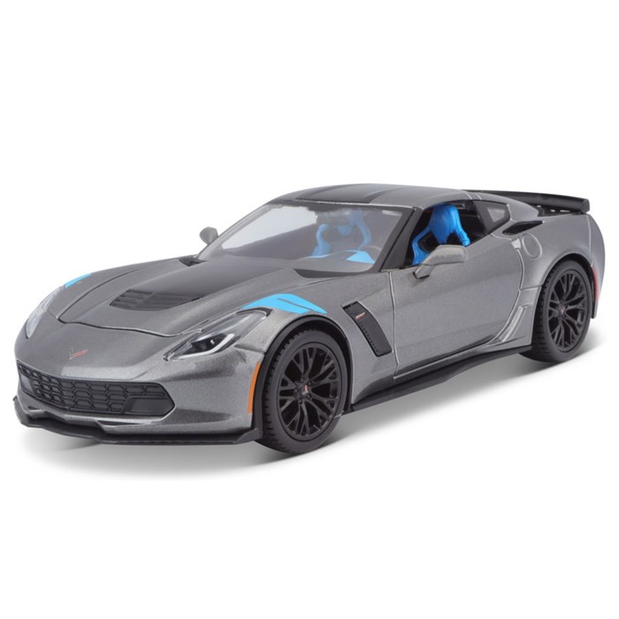 цена Машинка Maisto Die-Cast 2017 Corvette Grand Sport, 1:24, цвет серебристый