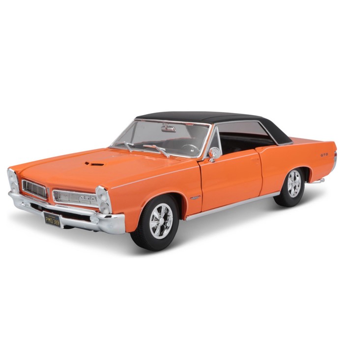 Машинка Maisto Die-Cast 1965 Pontiac GTO, открывающиеся двери, 1:18, цвет оранжевый кружка подарикс гордый владелец pontiac gto