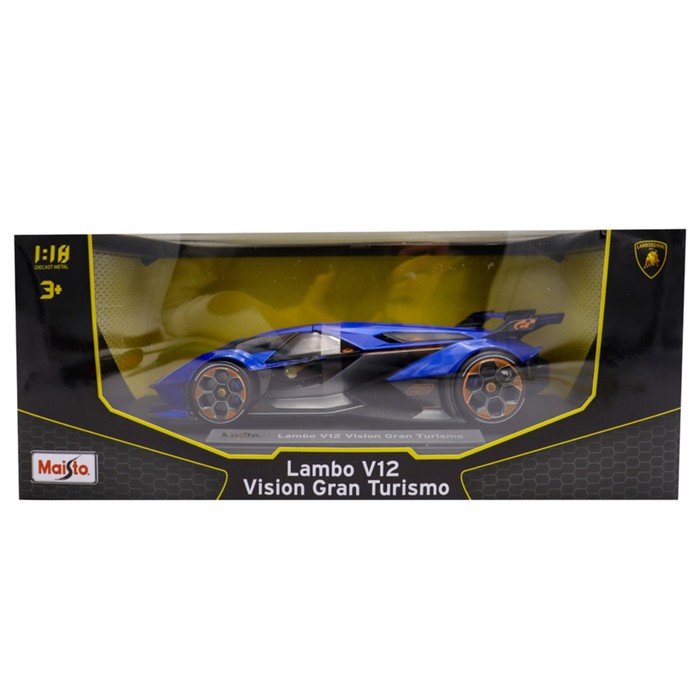 Машинка Maisto Die-Cast Lamborghini V12 Vision Gran Turismo, 1:18, цвет синий
