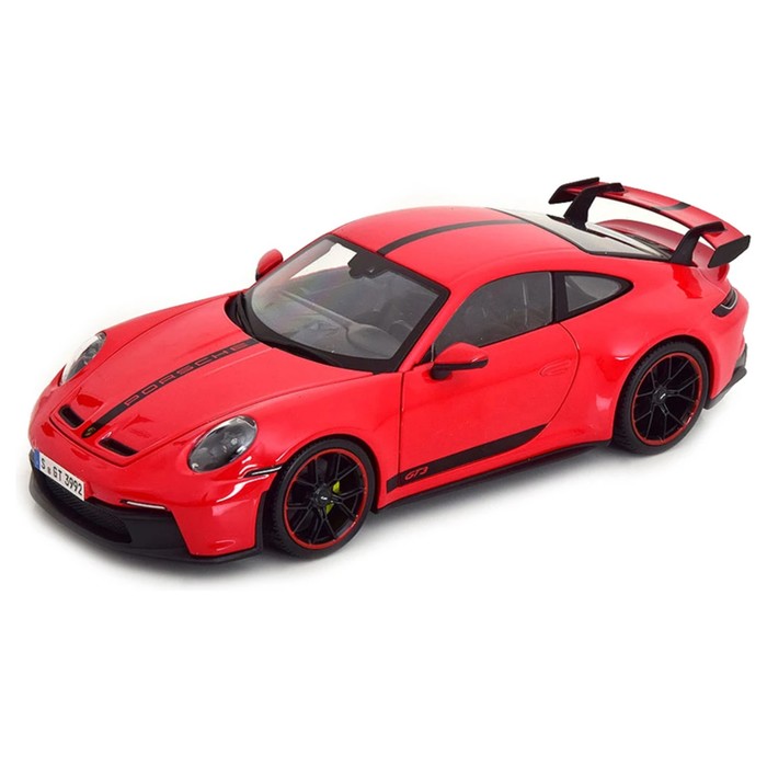 Машинка Maisto Die-Cast 2022 Porsche 911 GT3, 1:18, цвет красный maisto 1 18 porsche 911 gt3 2023