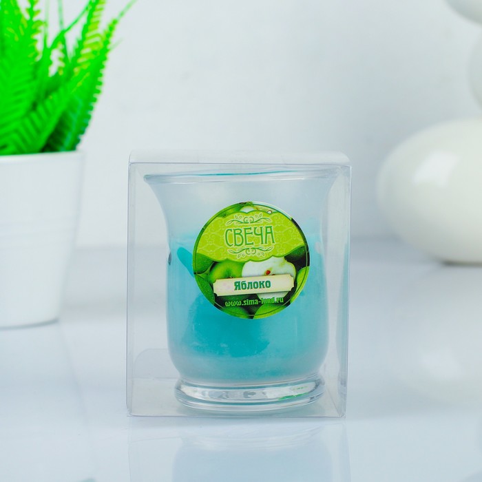 Свеча восковая "Романтика", аромат яблоко