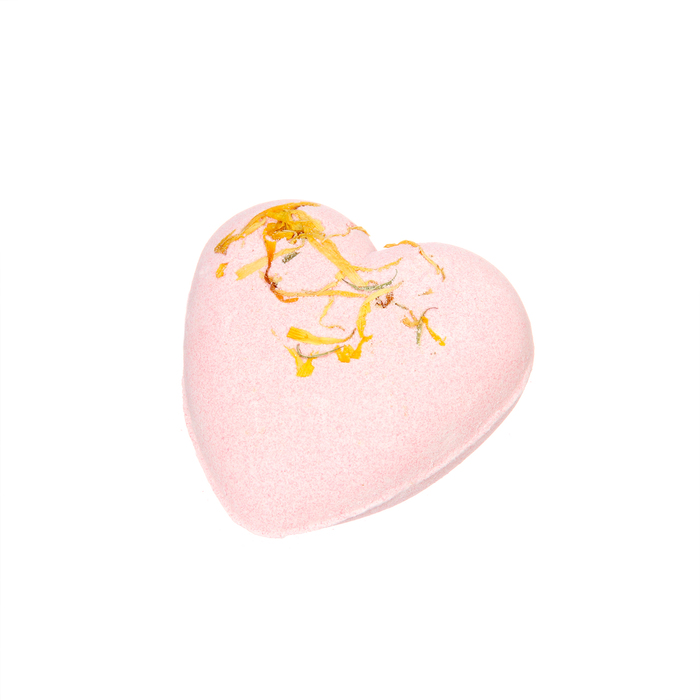 цена Бомбочка для ванны Сердце, розовая, с сухоцветами эвкалипта, 100 г