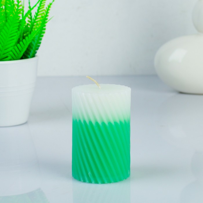 Свеча восковая "Спираль", аромат яблоко