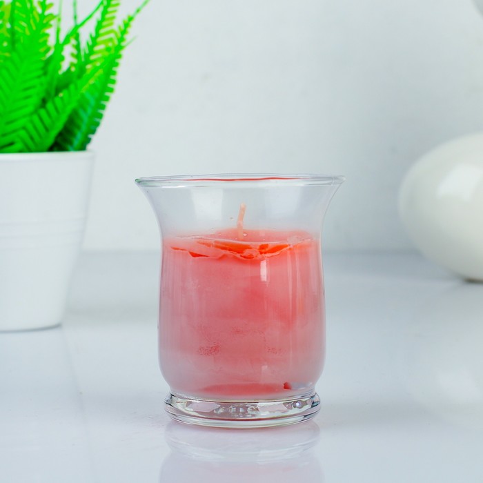 Свеча восковая "Романтика", аромат малина