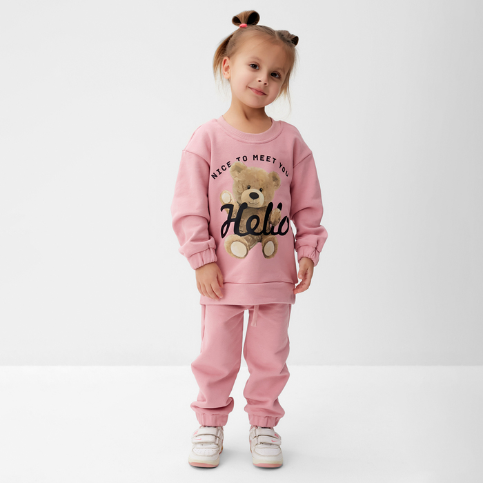 

Костюм детский (джемпер, брюки) KAFTAN Hello р. 40 (158-164), розовый