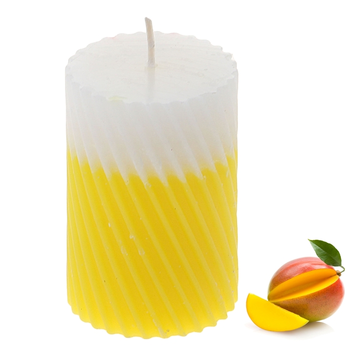 Свеча восковая "Спираль", аромат манго