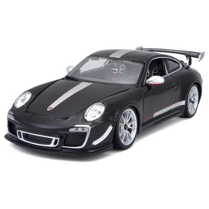 Машинка Bburago Porsche 911 Gt3 Rs 4.0, Die-Cast, 1:18, открывающиеся двери, цвет чёрный