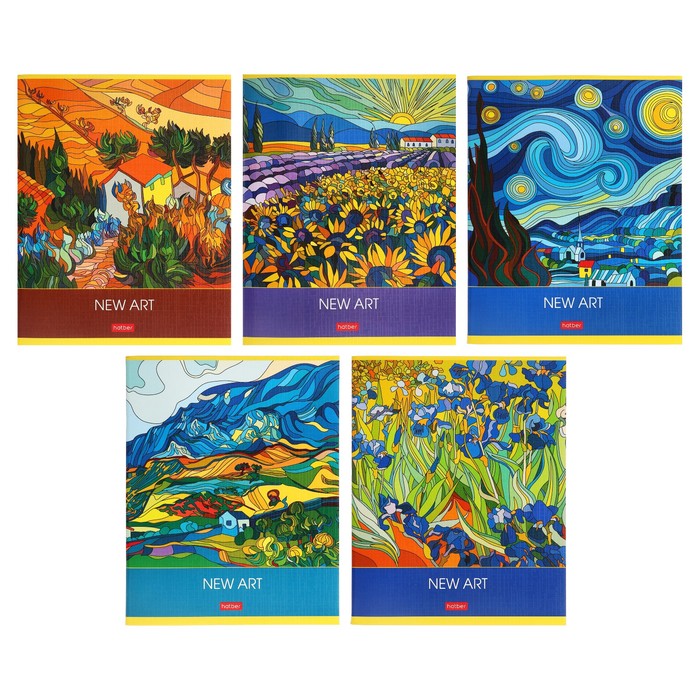 

Тетрадь 80л кл на скобе New art, обл мел карт, гл лам, тиснение, МИКС