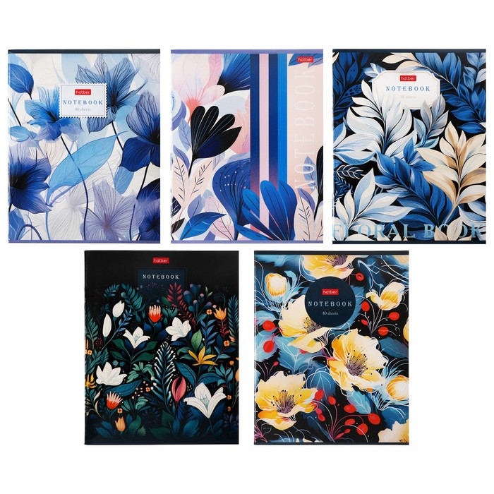 

Тетрадь 80л кл на скобе Floral dreams, обл мел карт, МИКС