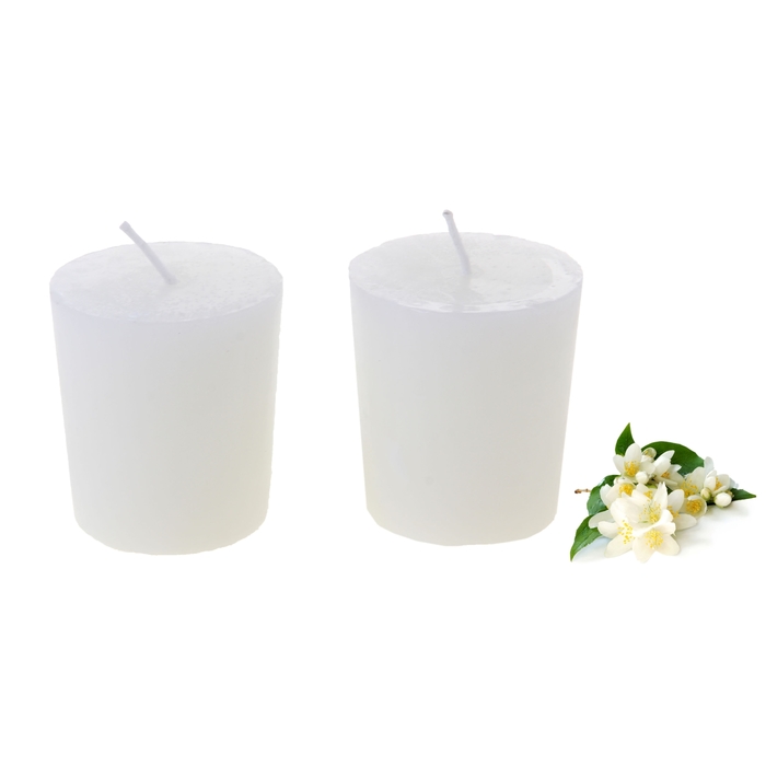 Свечи восковые (набор 2 шт) "Столбик", аромат жасмин