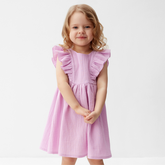 Платье для девочки MINAKU, цвет лиловый, рост 110 см бриджи для девочки рост 110 см цвет лиловый
