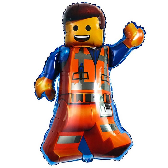 Шар фольгированный 34 «Лего Человек», фигура шар фольгированный 34 санта голова фигура