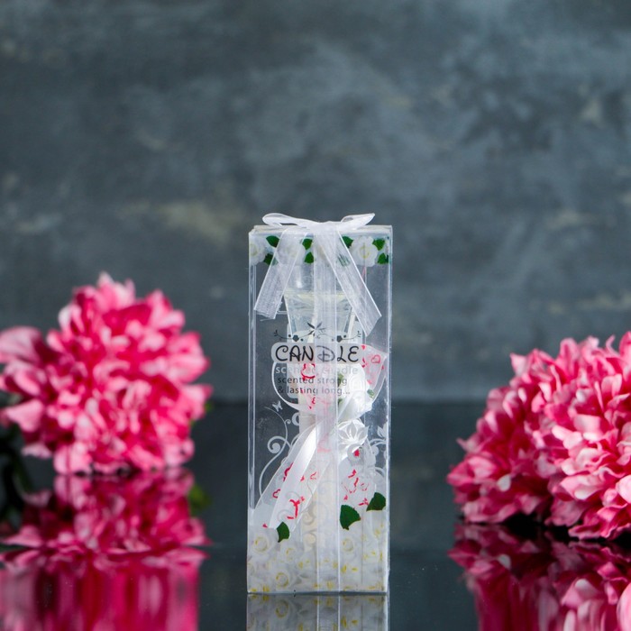 Свеча гелевая "Сердце", цвет белый