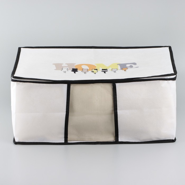 Короб для хранения с pvc-окном HOME, 30 х 45 х 20 см