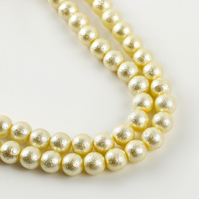 

Бусины из стекла, набор 78 шт., размер 1 шт. — 10 мм, цвет белое золото