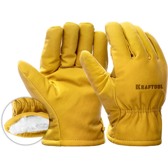 

Перчатки KRAFTOOL EXTREM 1137-XL, кожанные, утеплённые, размер XL