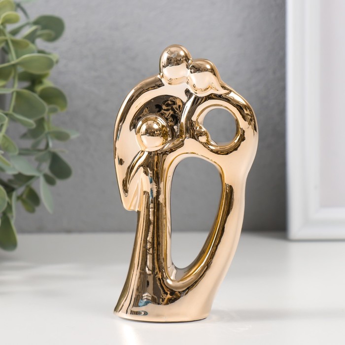 Сувенир керамика Семья золото 12,5 см