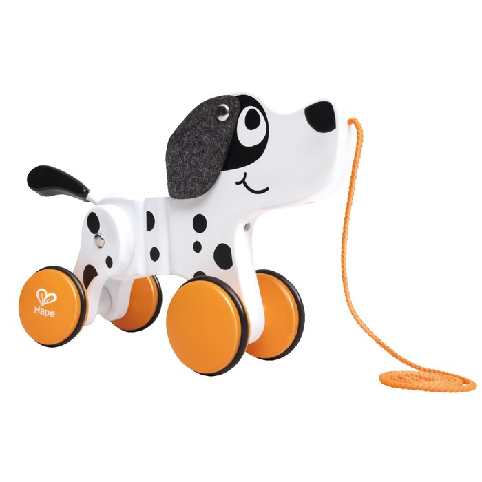 Игрушка-каталка Hape «Зверики. Собачка», на верёвочке игрушка каталка hape зверики собачка на верёвочке