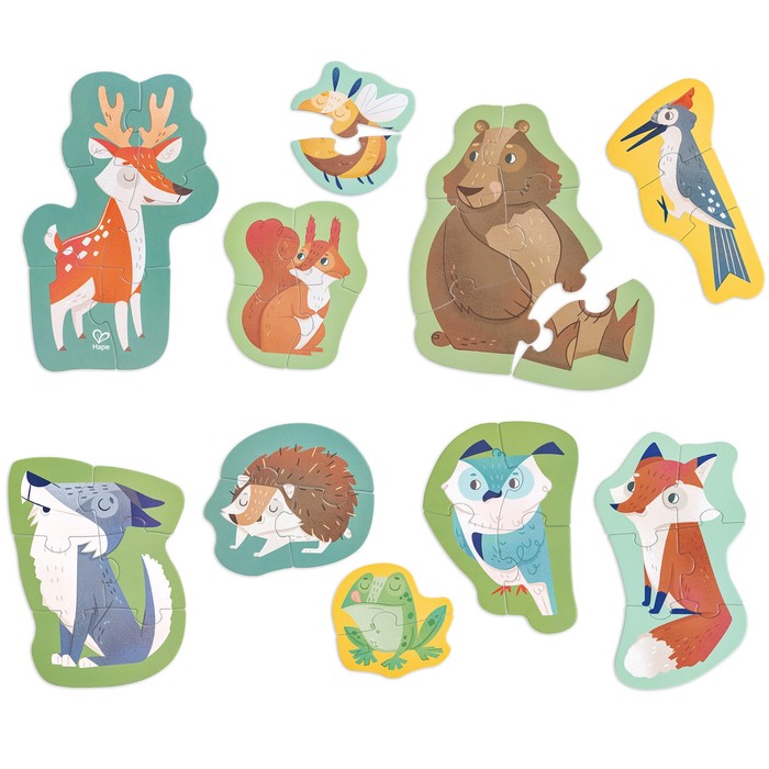 Пазл для детей Hape «Лесные животные» лесные животные энциклопедия для детей