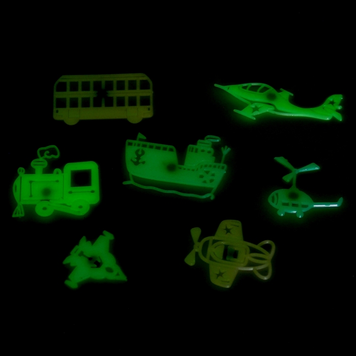 Магнит фосфорный "Транспорт" набор из 7 шт, МИКС