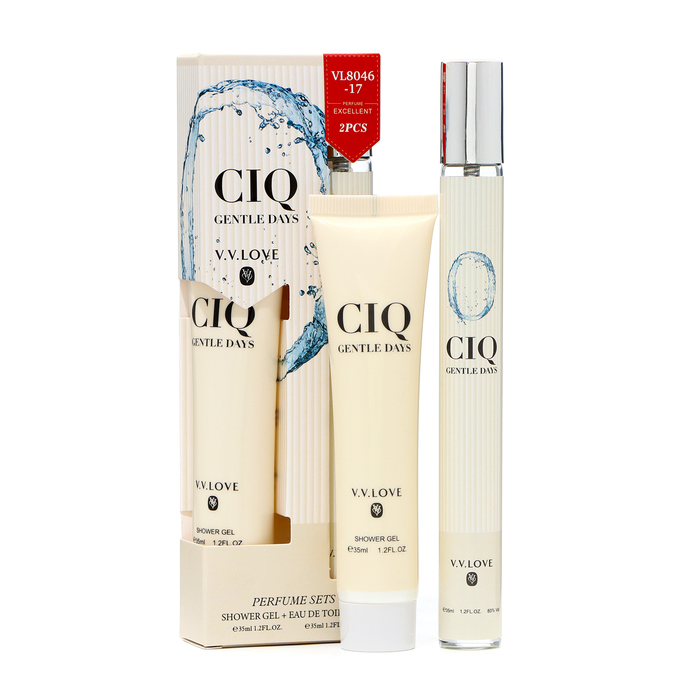 

Парфюмерный набор Ciq Gentle Days: Туалетная вода, 35мл + Гель для душа, 35мл