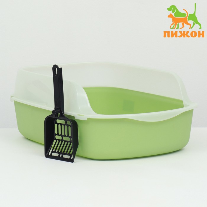 Туалет с бортом 50х35х18 см зеленый 729₽