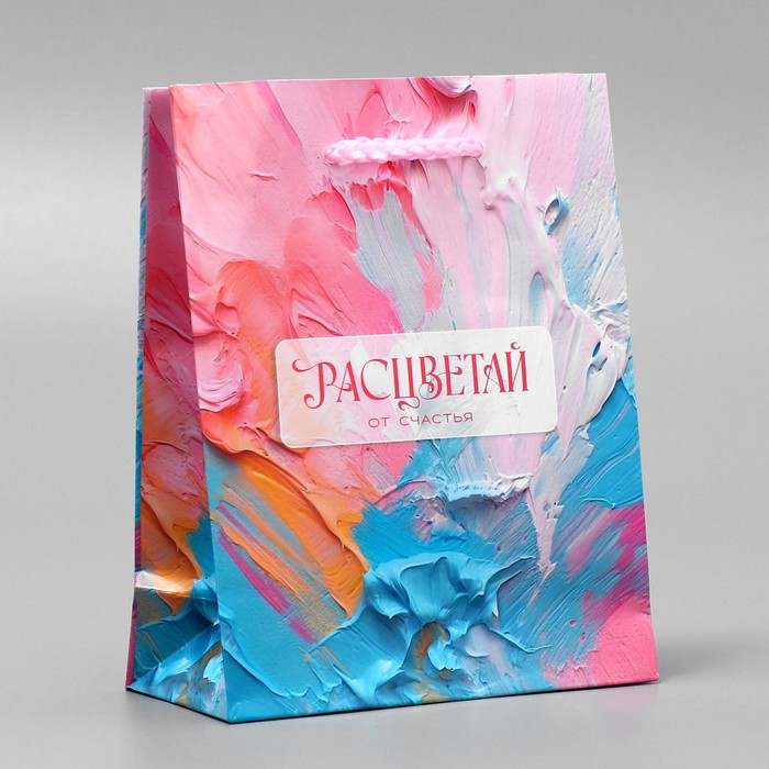 Пакет подарочный ламинированный, упаковка, «Счастье», S 12 х 15 х 5.5 см printio пакет 15 5x22x5 см ромашковое счастье