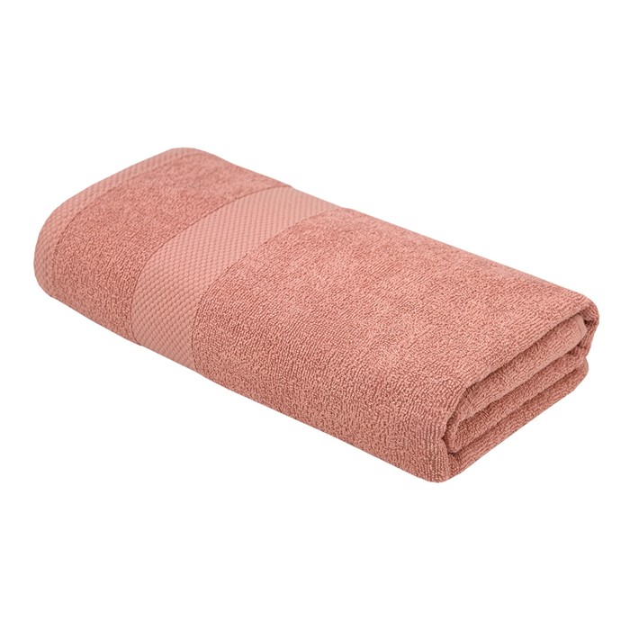 Полотенце махровое «Контур», 400 гр, размер 100x150 см, цвет розовый