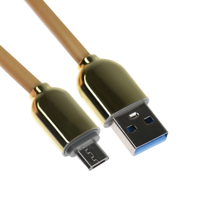 

Кабель MicroUSB - USB, 2.4 А, оплётка TPE, морозоустойчивый, 1 метр, желтый