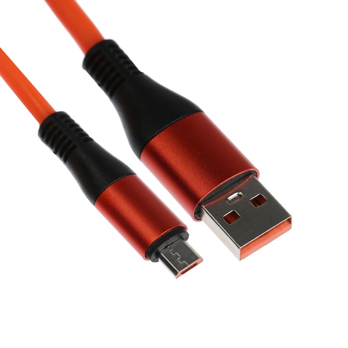 

Кабель MicroUSB - USB, 2.4 A, оплётка TPE, утолщенный, 1 метр, оранжевый