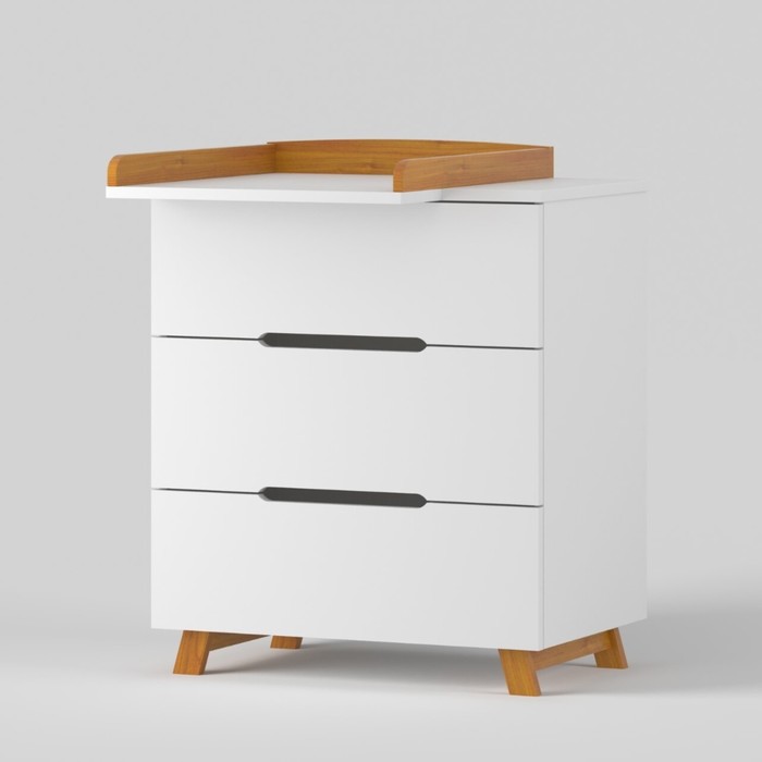 

Комод пеленальный детский Anniken LUX 800/3, 3 ящика, цвет белый/бук