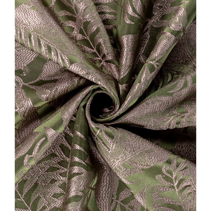 Портьера «Тропик», размер 200x280 см, цвет хаки