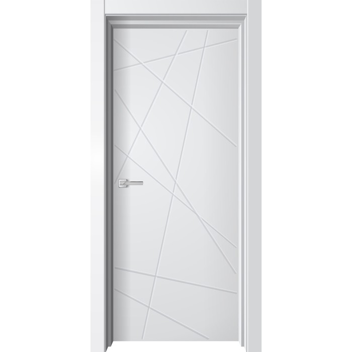 Дверное полотно GEOMETRY-1, 600 × 2000 мм, глухое, цвет белый дверное полотно geometry 3 600 × 2000 мм глухое цвет бетон снежный