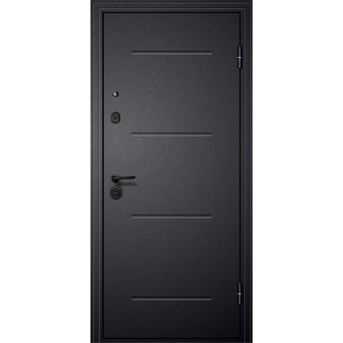 Входная дверь «М4», 960×2050 мм, левая, зеркало, цвет чёрный шёлк / белый ясень входная дверь salvadoor 6 2050 × 960 мм левая цвет синий шёлк