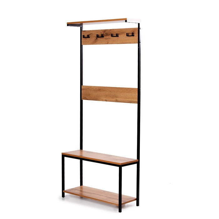 

Вешалка Frame Lite, 780×278×1750 мм, цвет дуб вотан / чёрный металл