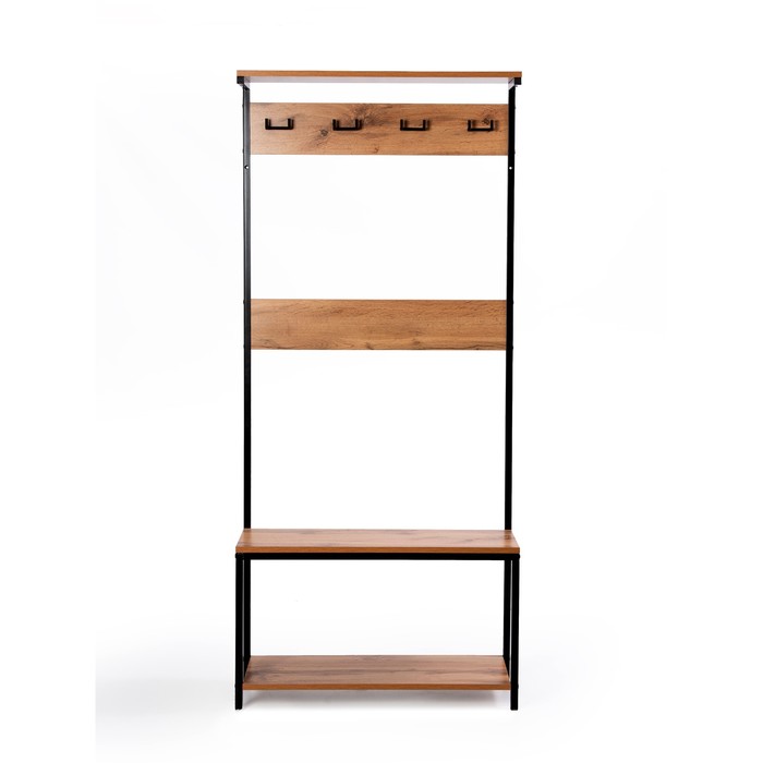 Вешалка Frame Lite, 780×278×1750 мм, цвет дуб вотан / чёрный металл
