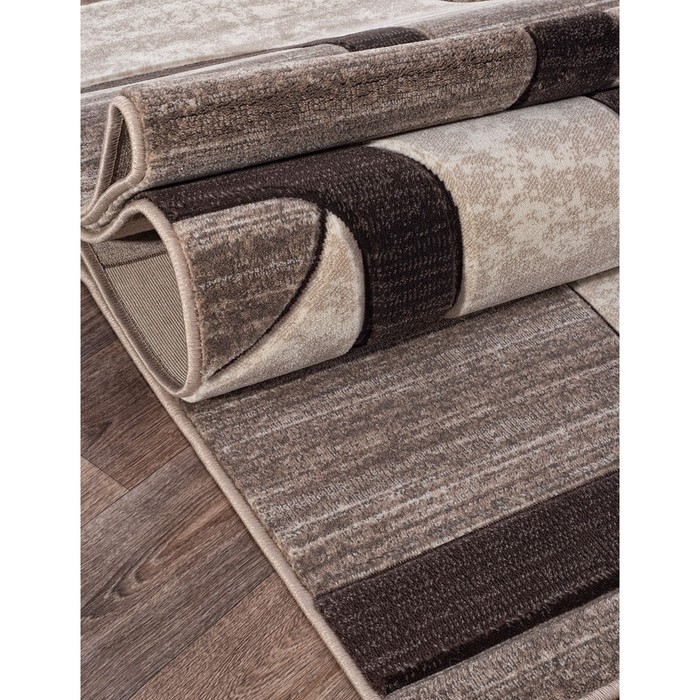 

Ковёр прямоугольный Mega carving d465, размер 80x150 см, цвет beige
