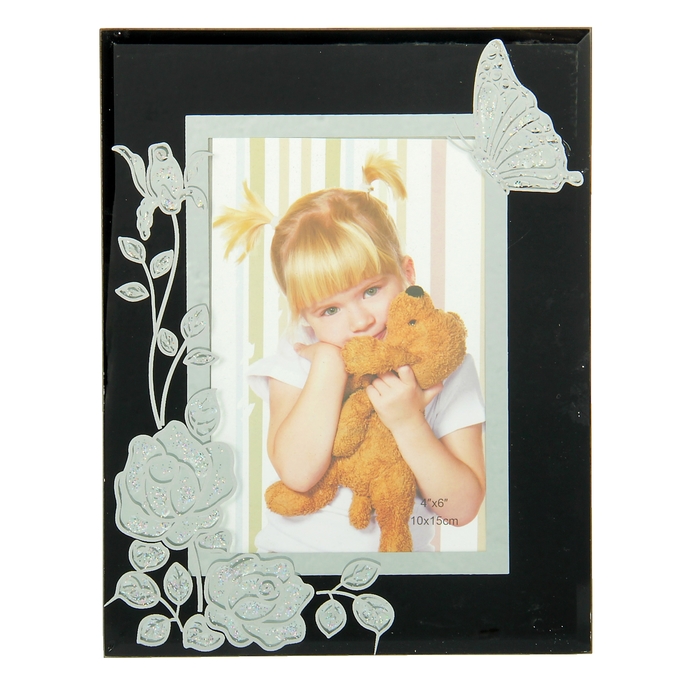 Фоторамка "Серебристая бабочка" 10х15 см