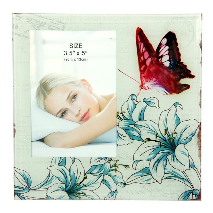 Фоторамка "Бабочка в лилиях" 9х13 см