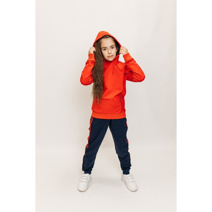 Костюм спортивный для девочек Isee, рост 164-170 см, цвет красный, синий