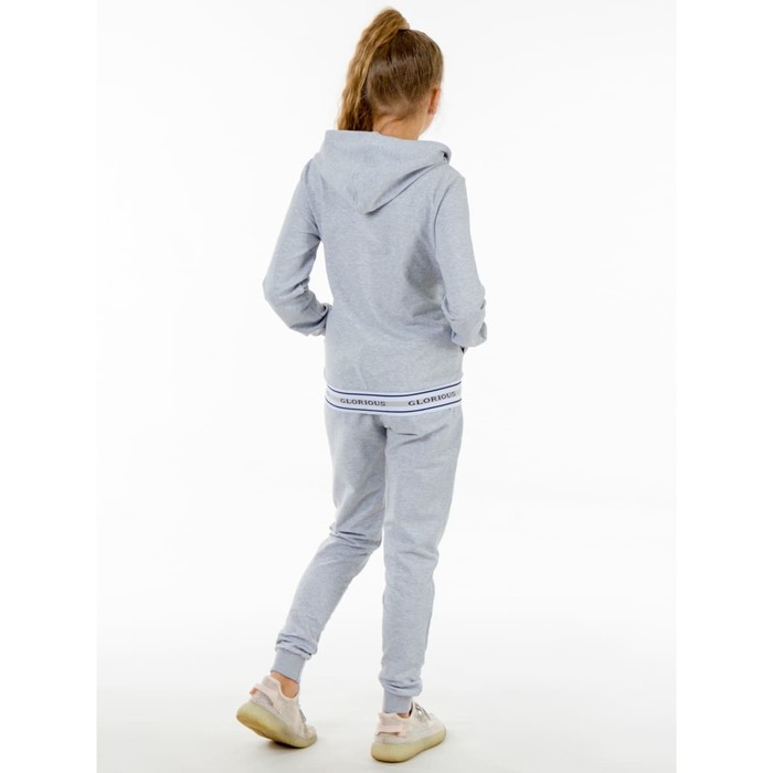 Костюм спортивный для девочек Isee, рост 128-134 см, цвет серый